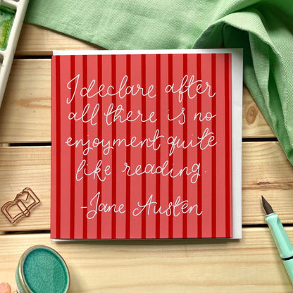 Jane Austen literary quote card And Hope Designs Cards