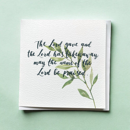 Job Christian condolence card And Hope Designs Cards