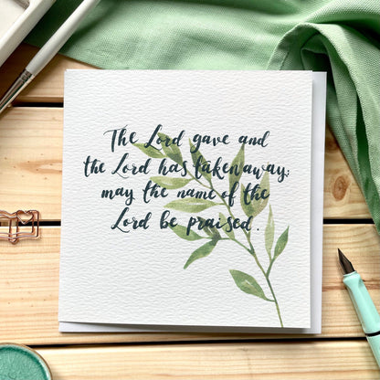 Job Christian condolence card And Hope Designs Cards