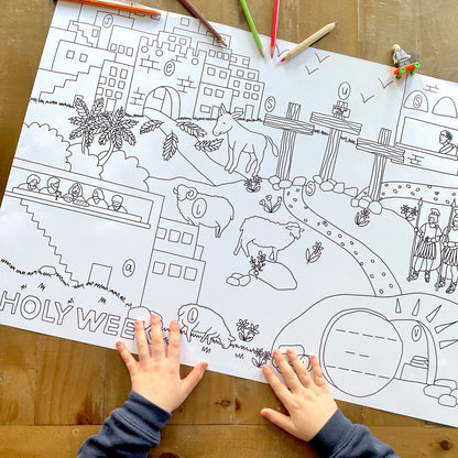 Jumbo Holy Week Easter Colouring Page And Hope Designs Colouring Page