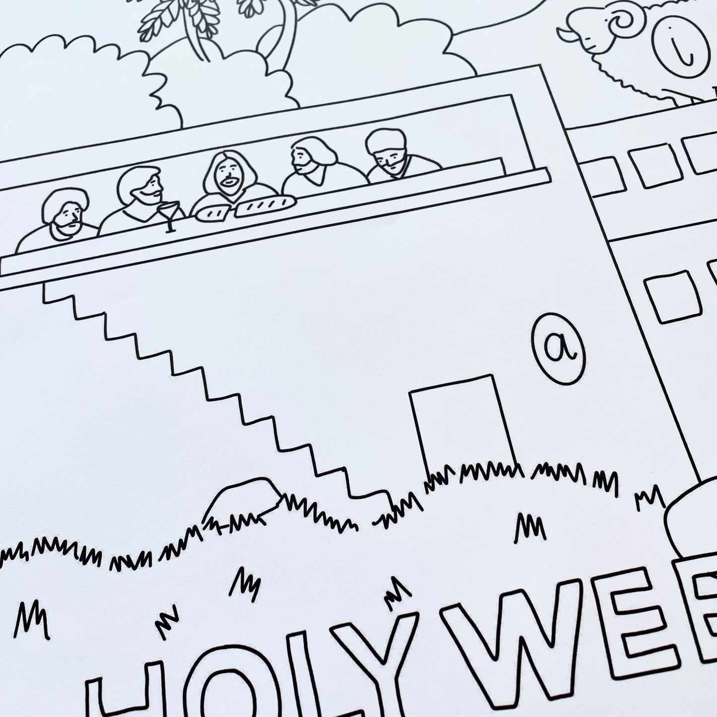 Jumbo Holy Week Easter Colouring Page And Hope Designs Colouring Page
