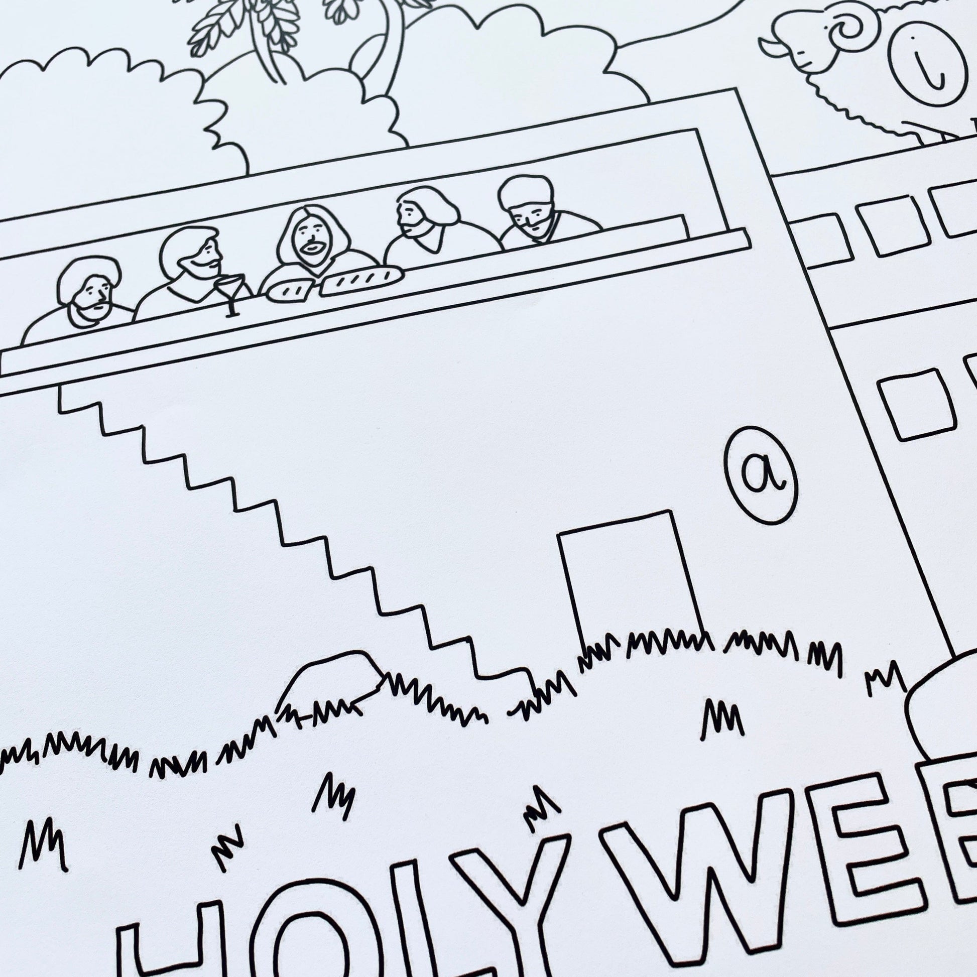 Jumbo Holy Week Easter Colouring Page And Hope Designs Colouring Page
