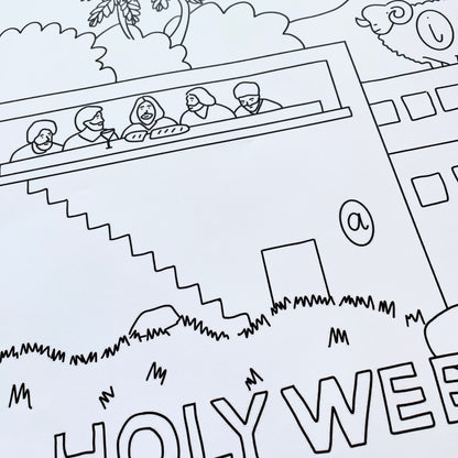 Jumbo Holy Week Easter Colouring Page And Hope Designs Colouring Page