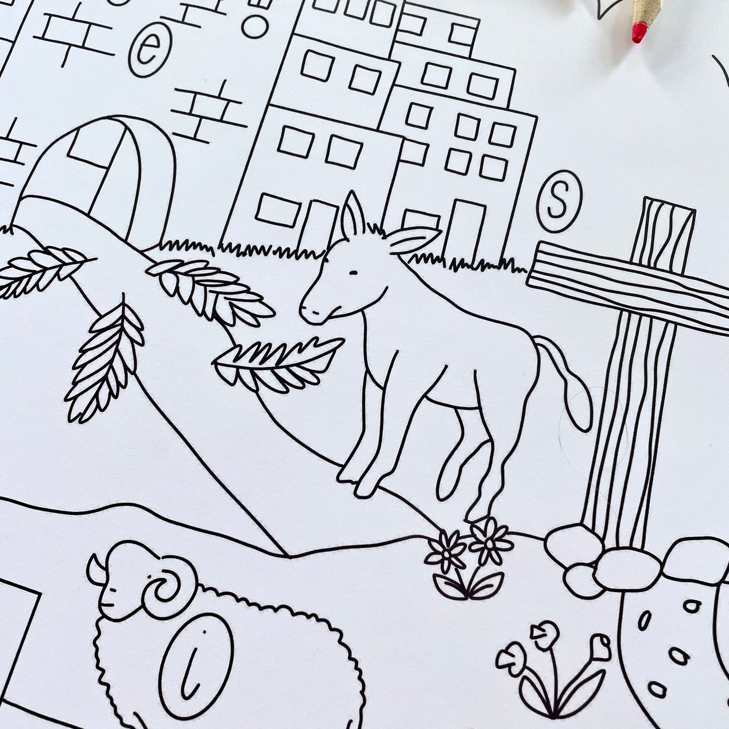 Jumbo Holy Week Easter Colouring Page And Hope Designs Colouring Page