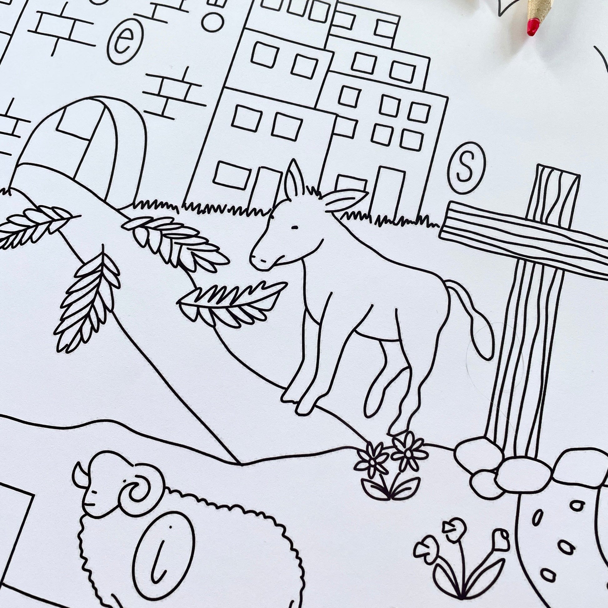Jumbo Holy Week Easter Colouring Page And Hope Designs Colouring Page