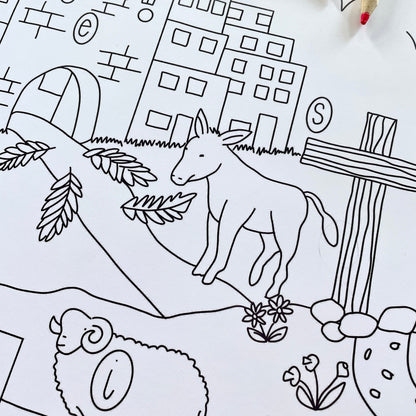 Jumbo Holy Week Easter Colouring Page And Hope Designs Colouring Page
