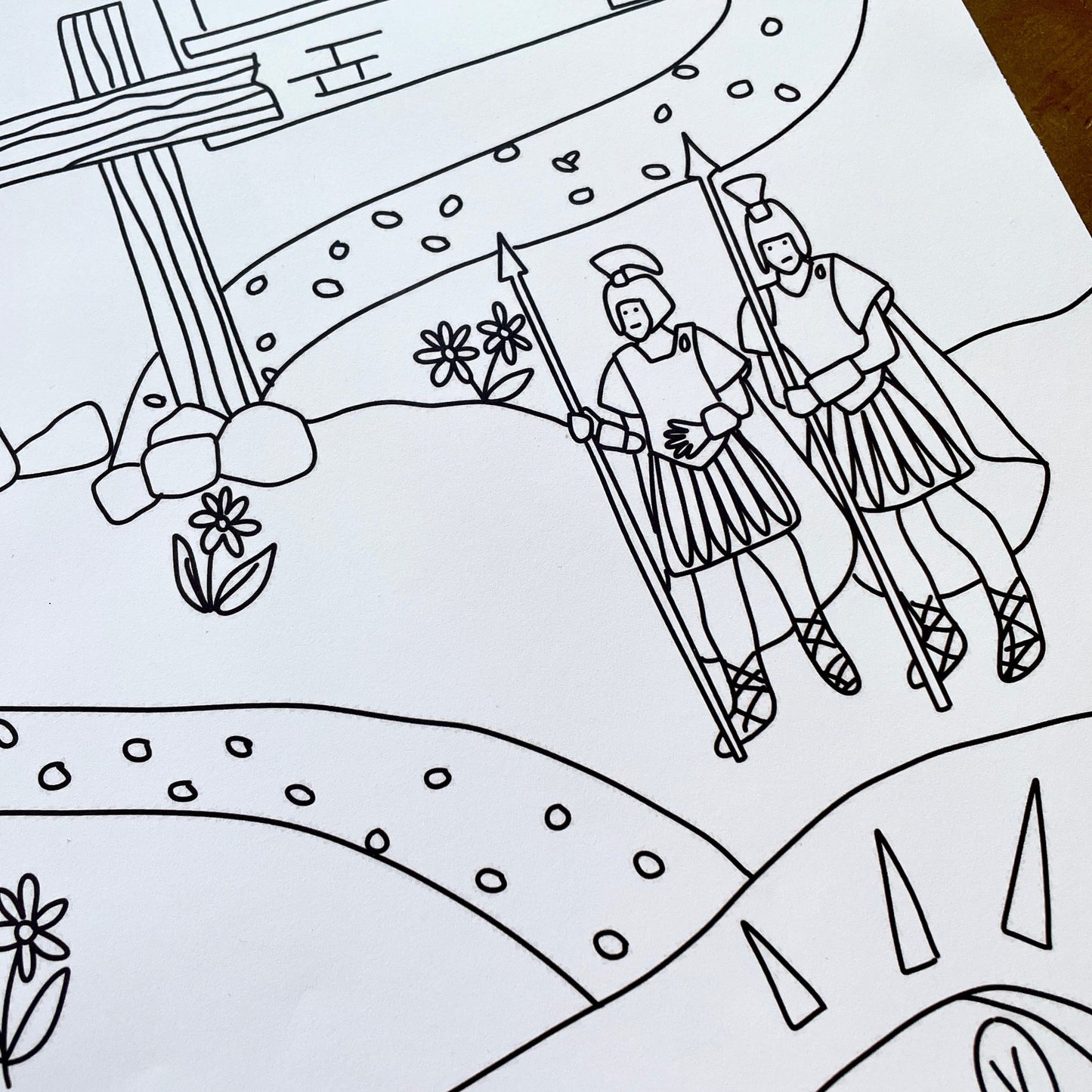 Jumbo Holy Week Easter Colouring Page And Hope Designs Colouring Page