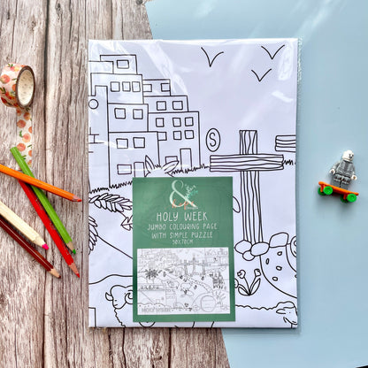 Jumbo Holy Week Easter Colouring Page And Hope Designs Colouring Page