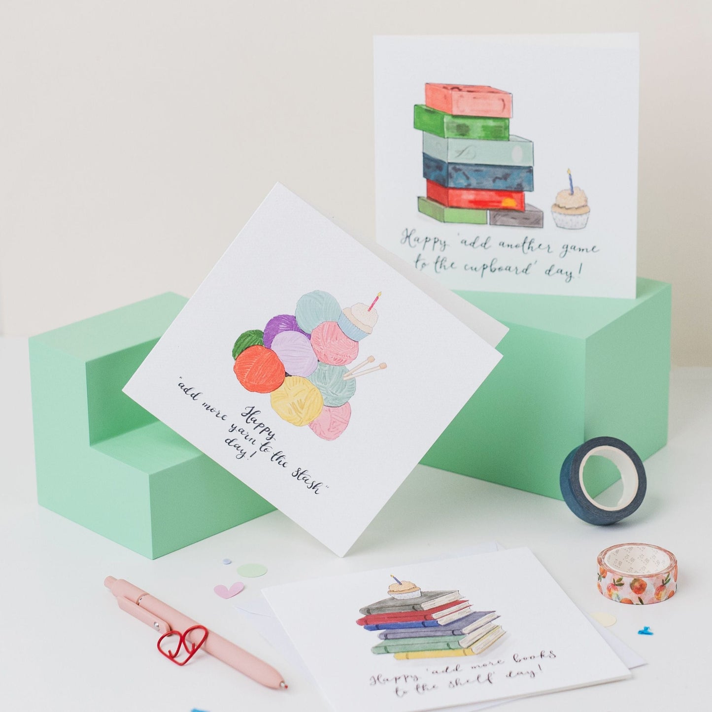 Knitter’s Birthday Card - Happy Add More Yarn To The Stash Day And Hope Designs Cards