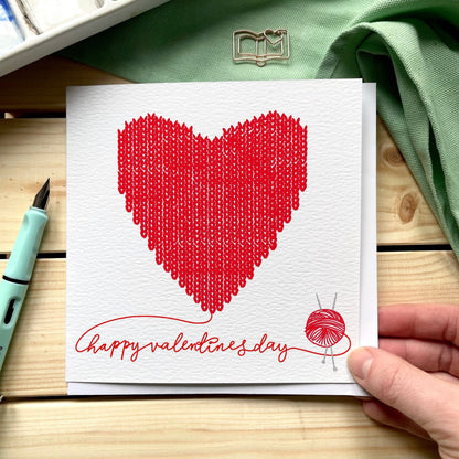 Knitter’s Valentine’s Day Card And Hope Designs