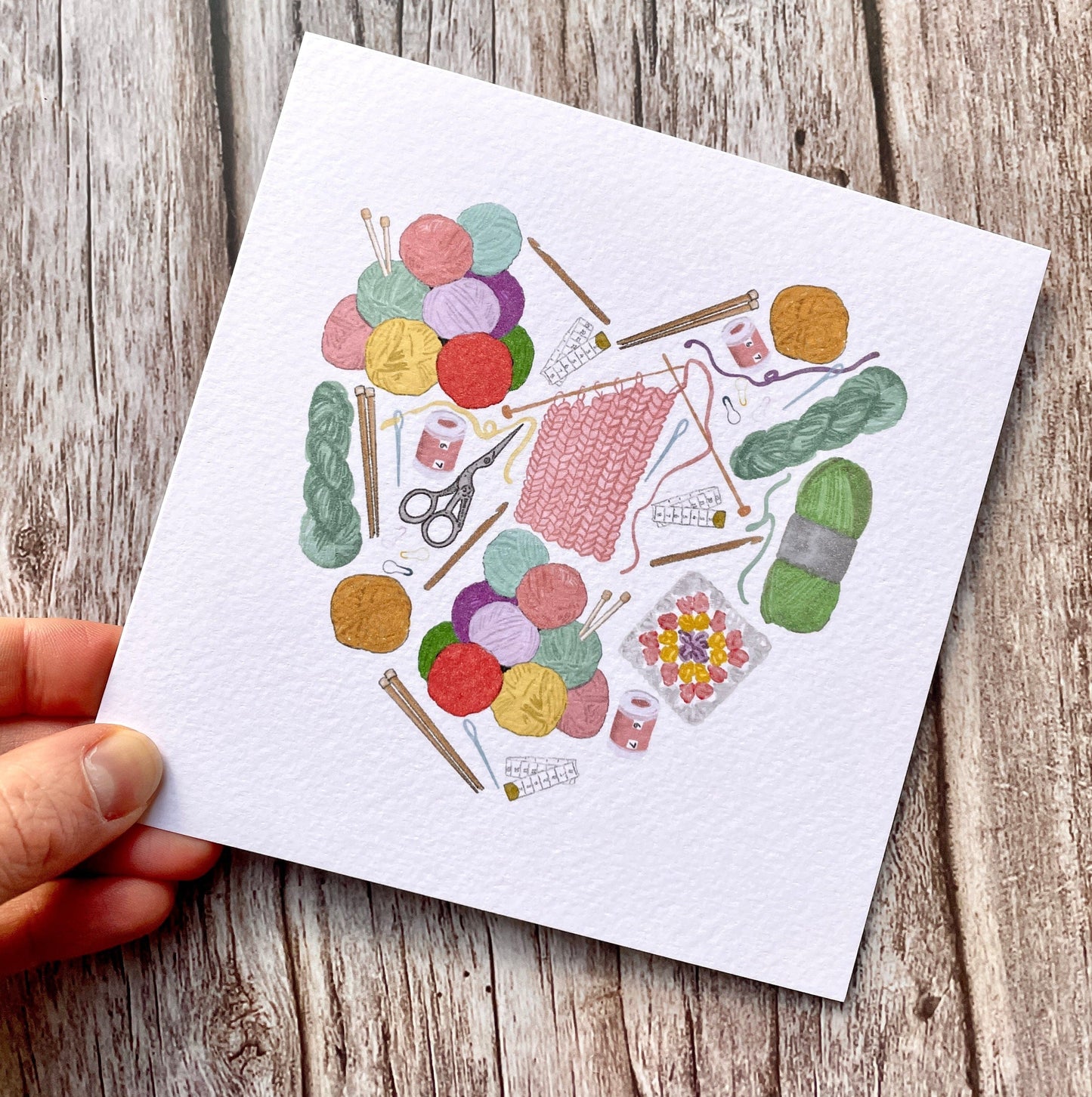 Knitting & Crochet Heart Card And Hope Designs Cards