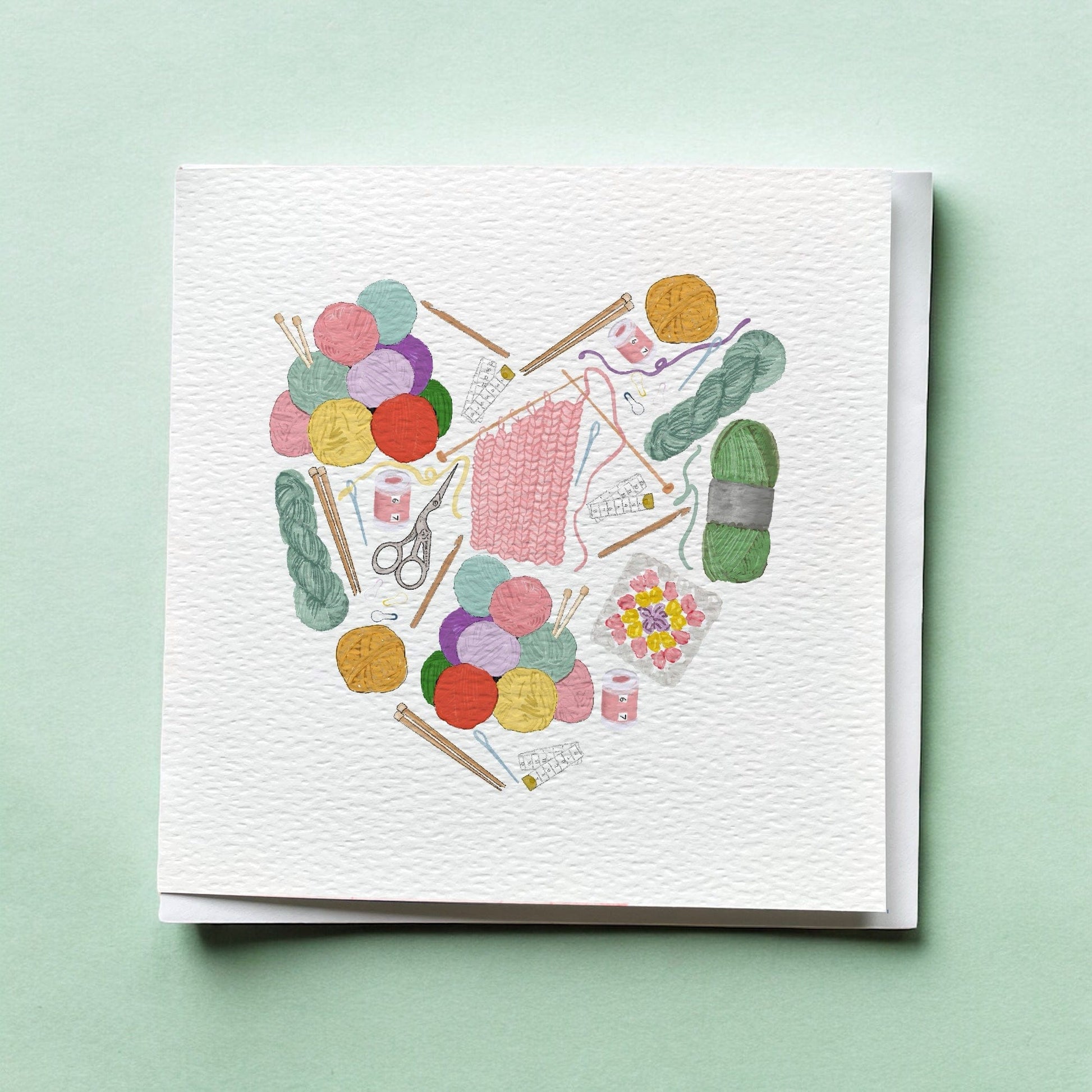 Knitting & Crochet Heart Card And Hope Designs Cards