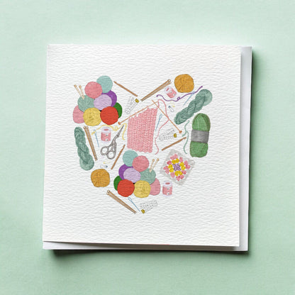 Knitting & Crochet Heart Card And Hope Designs Cards