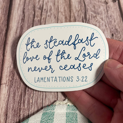 Lamentations 3:22 Vinyl Sticker And Hope Designs stickers