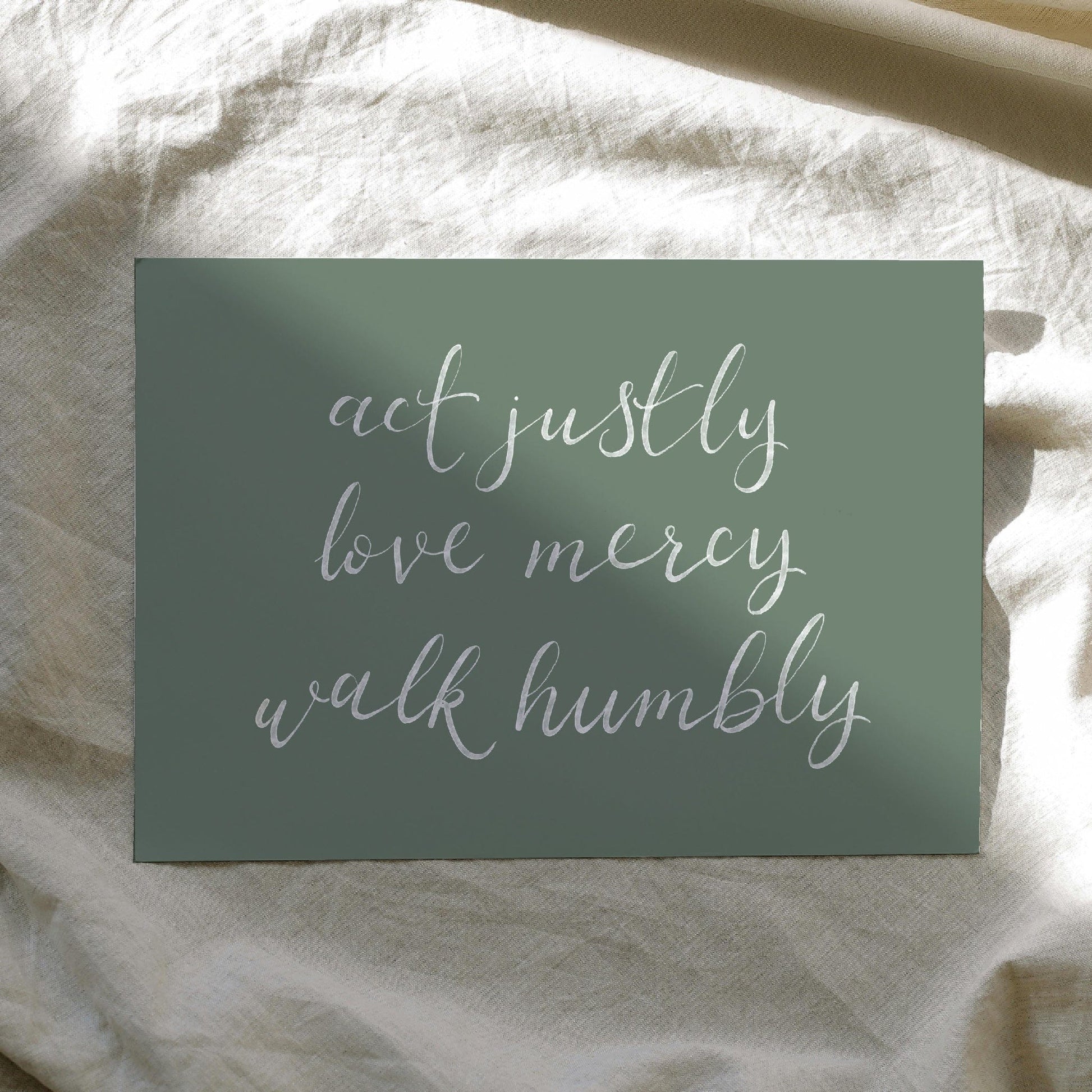 Landscape Micah 6:8 Christian Print And Hope Designs Print