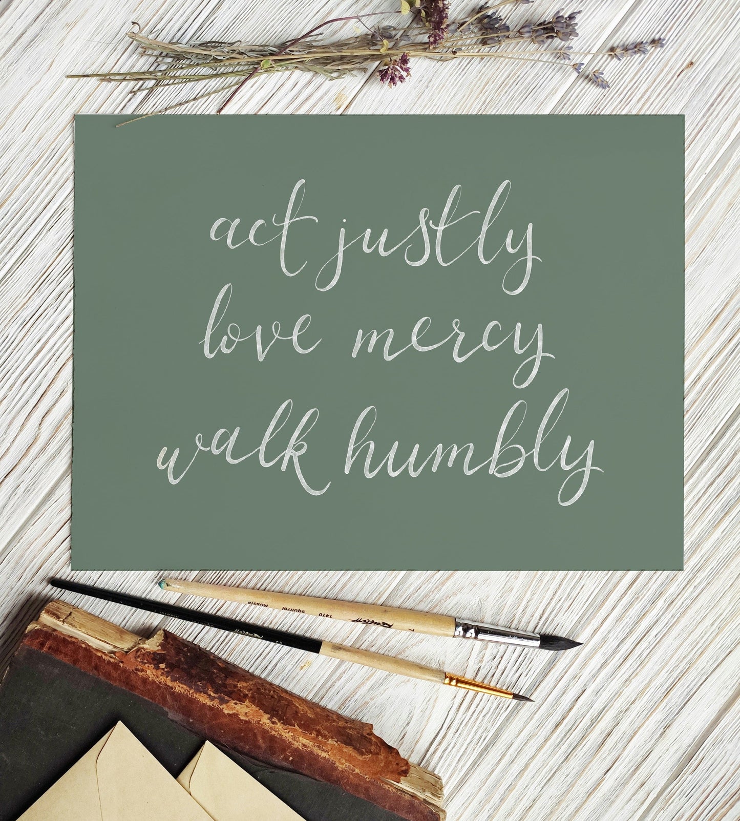 Landscape Micah 6:8 Christian Print And Hope Designs Print