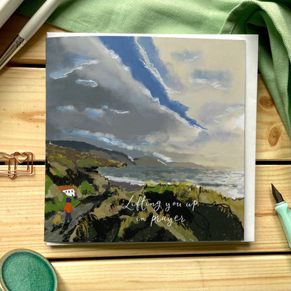 Lifting you up in prayer illustrated card And Hope Designs Greeting & Note Cards