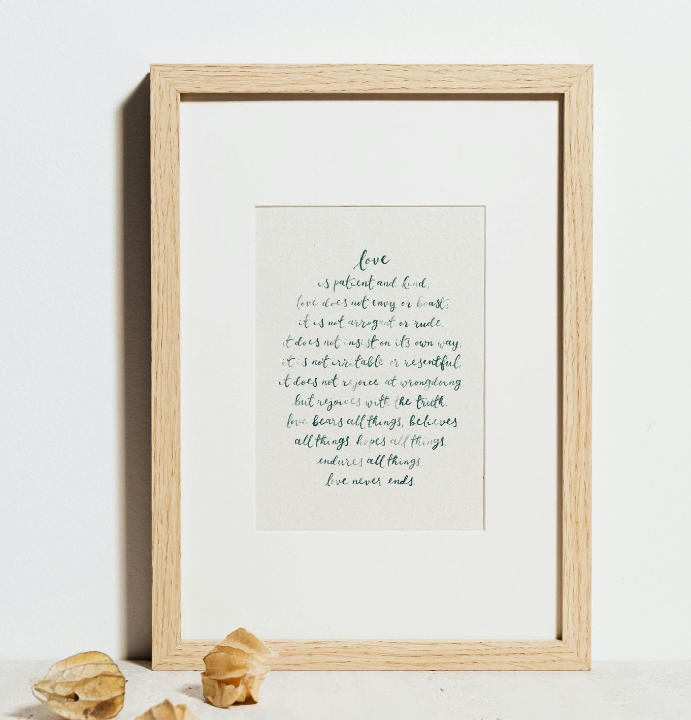 Love is - 1 Corinthians 13 Print And Hope Designs