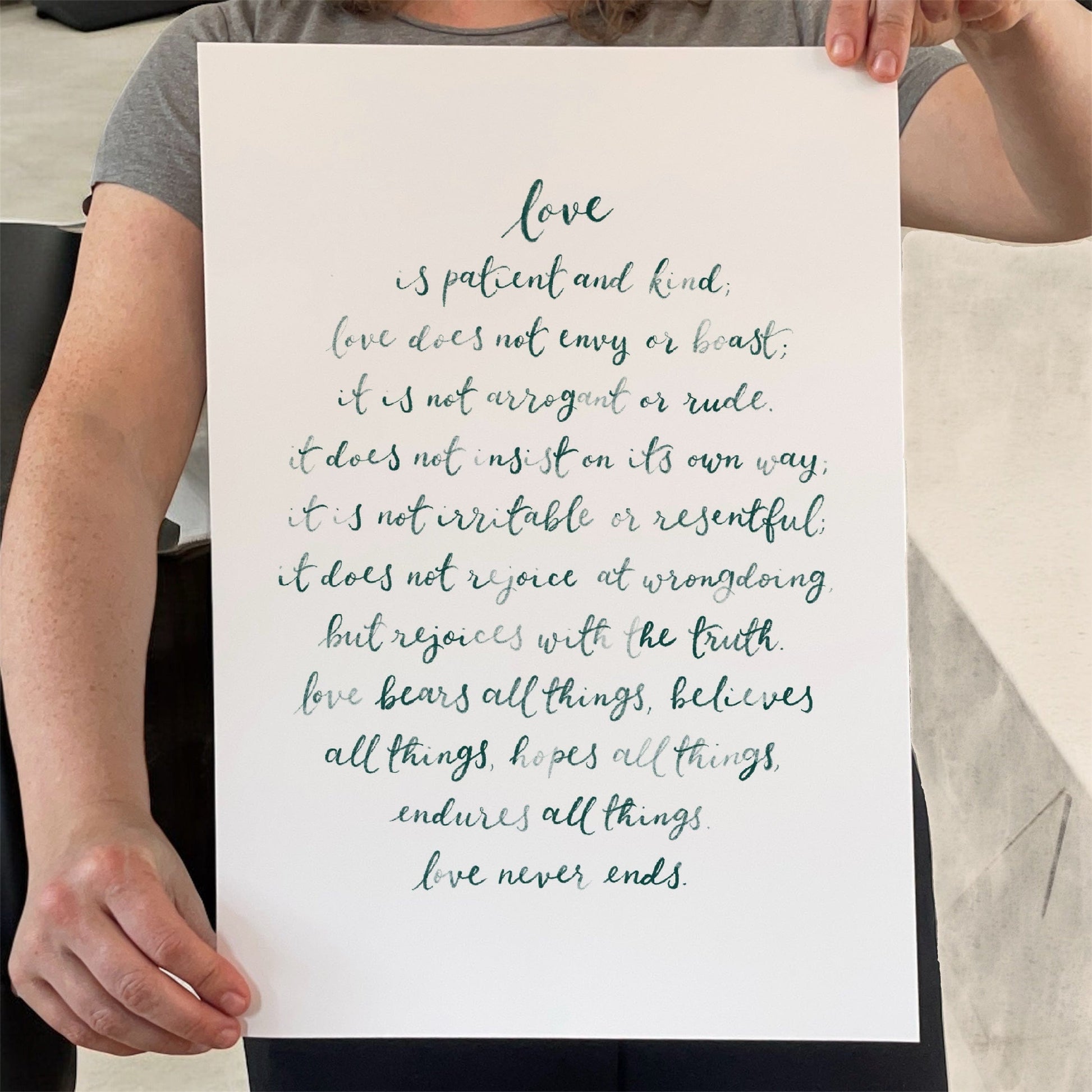 Love is - 1 Corinthians 13 Print And Hope Designs