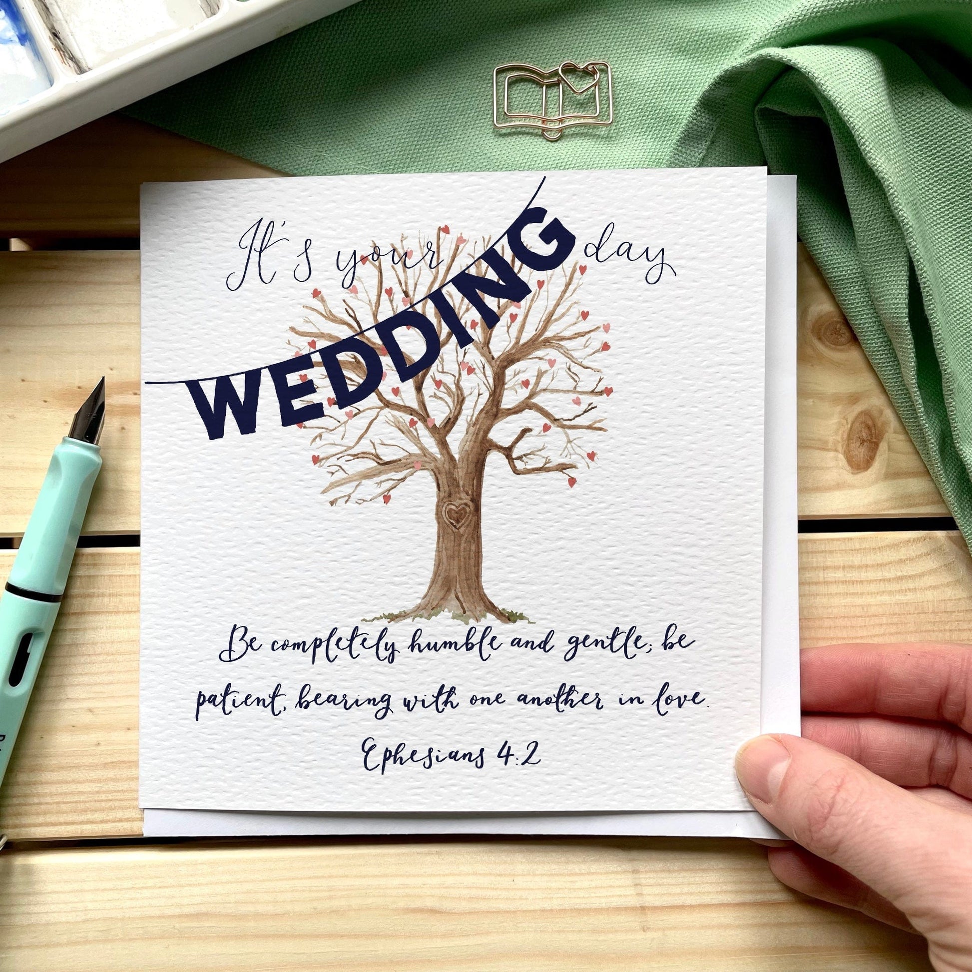 Love tree Christian wedding card And Hope Designs Cards