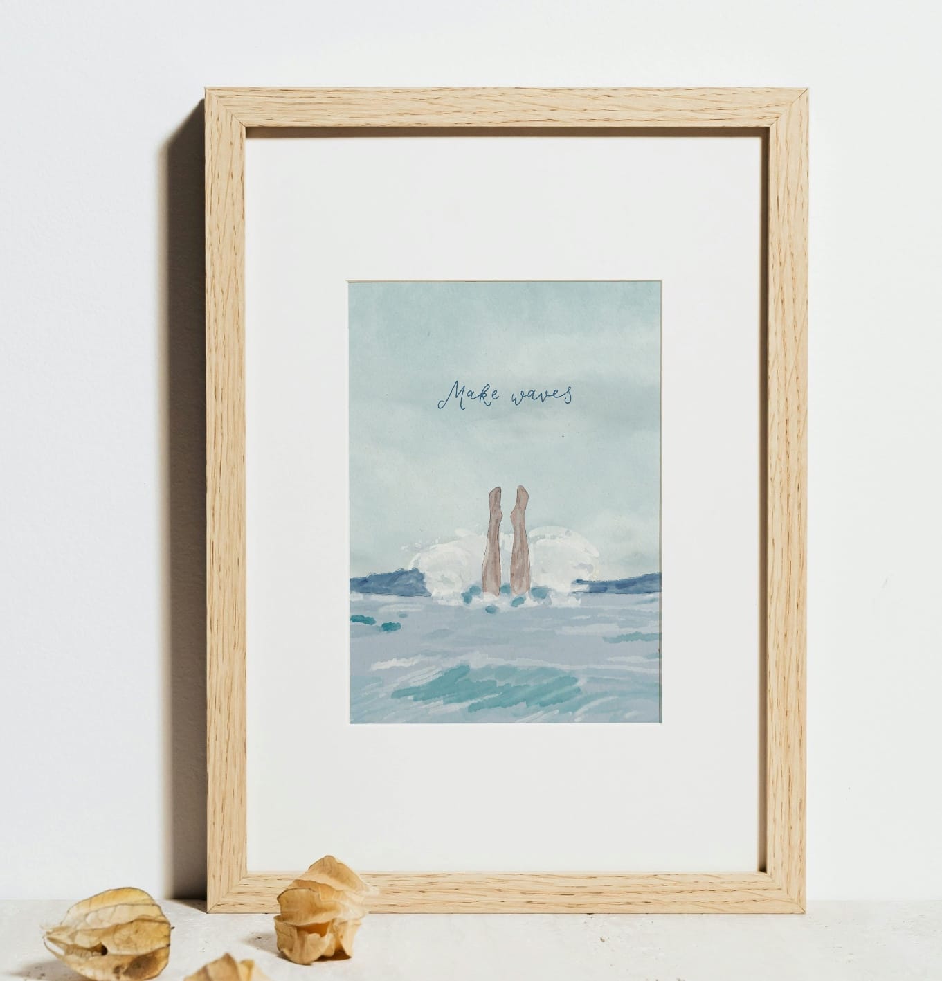 Make Waves Sea Swimming Print And Hope Designs Print