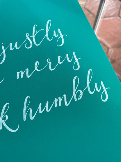 Micah 6:8 Christian Print And Hope Designs Print