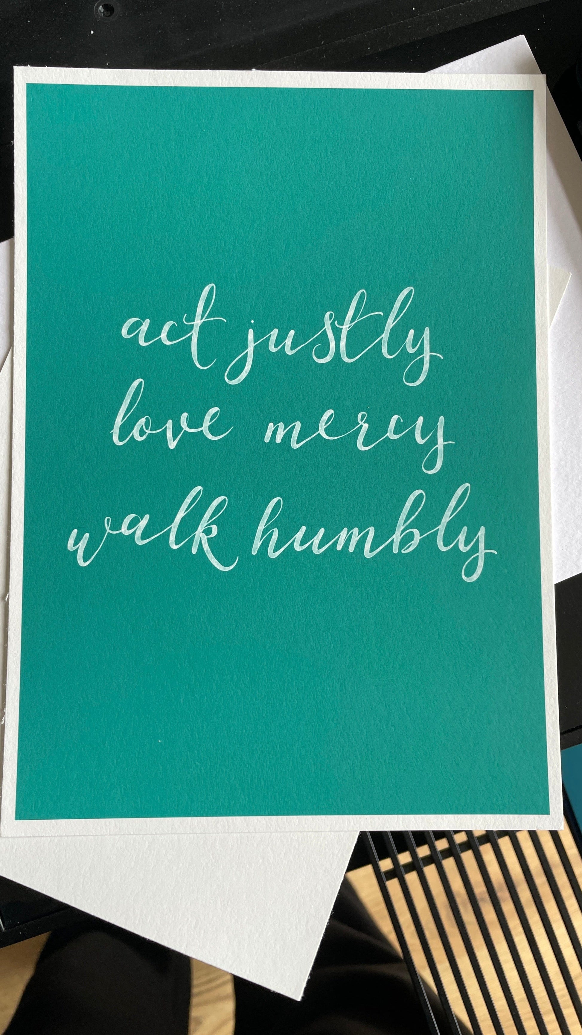 Micah 6:8 Christian Print And Hope Designs Print