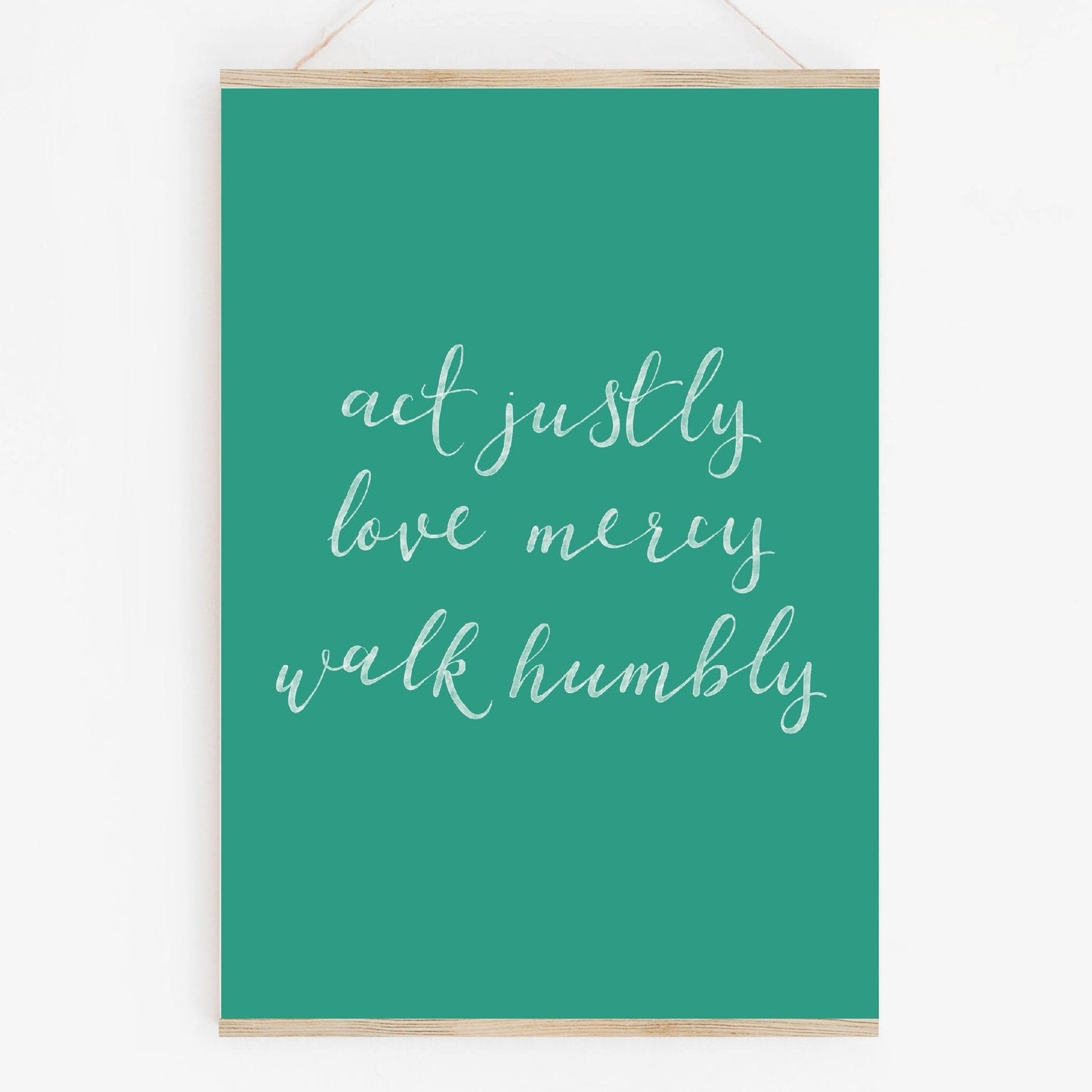 Micah 6:8 Christian Print And Hope Designs Print