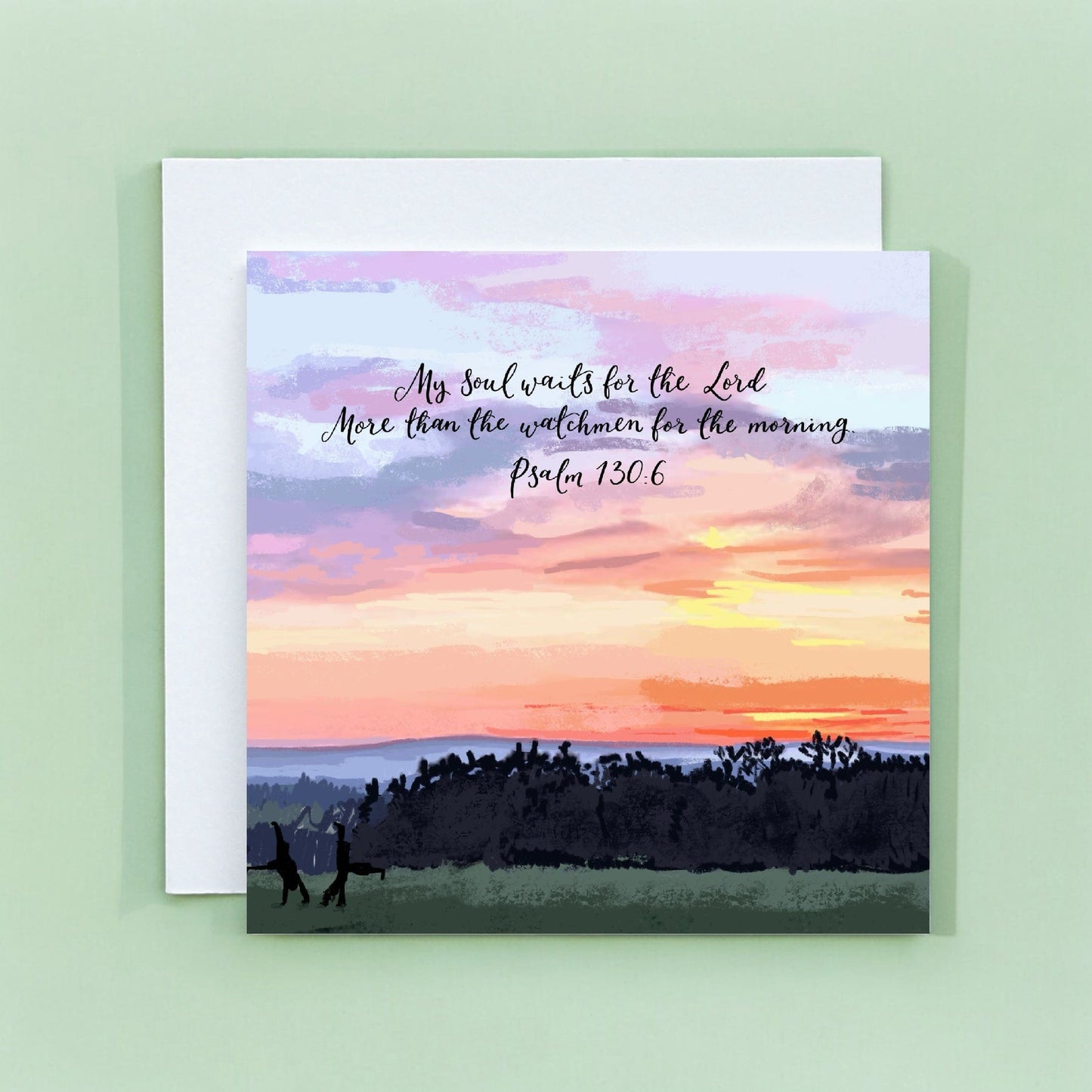 My Soul Waits for the Lord illustrated Christian Card And Hope Designs Cards