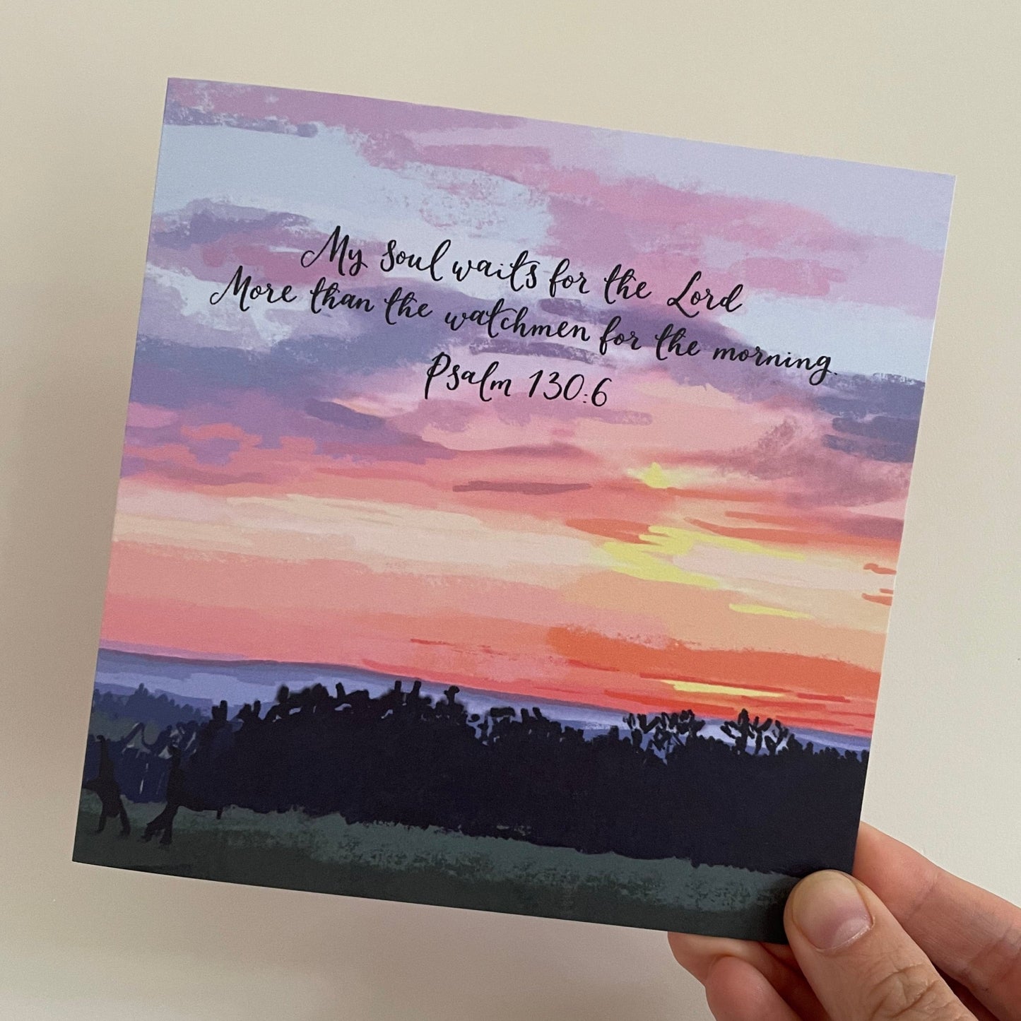 My Soul Waits for the Lord illustrated Christian Card And Hope Designs Cards