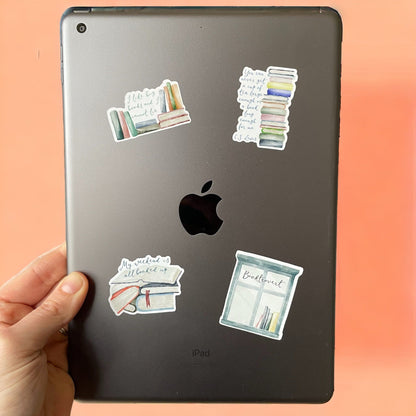 My weekend is all booked up - bookish sticker - vinyl And Hope Designs stickers