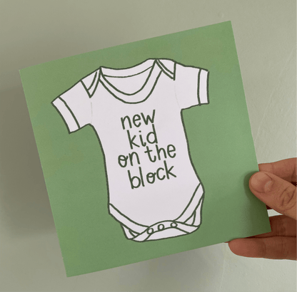 New Baby Card - New Kid On The Block - Unisex And Hope Designs Cards