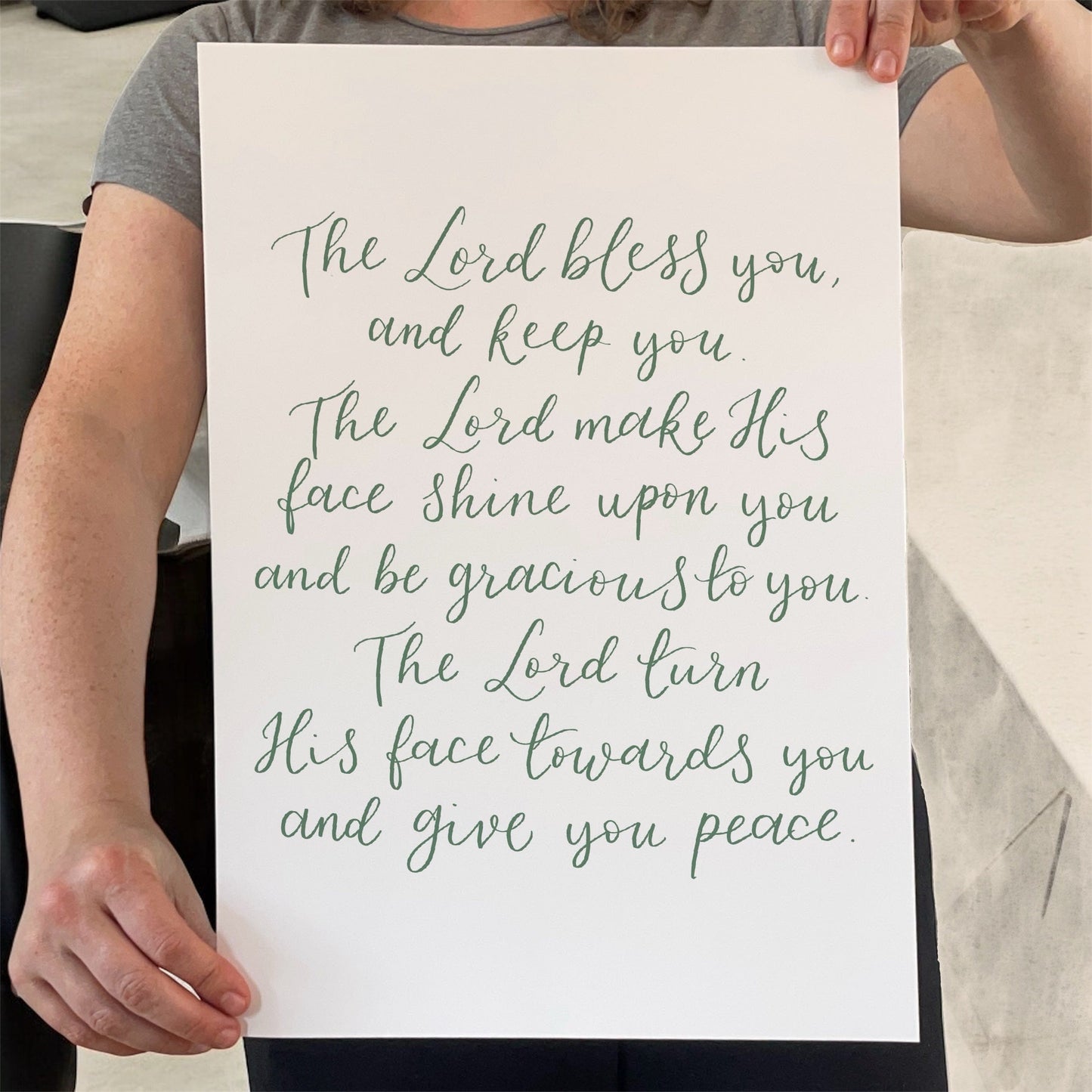 Numbers 6 Christian Print - Aaronic Blessing And Hope Designs Print