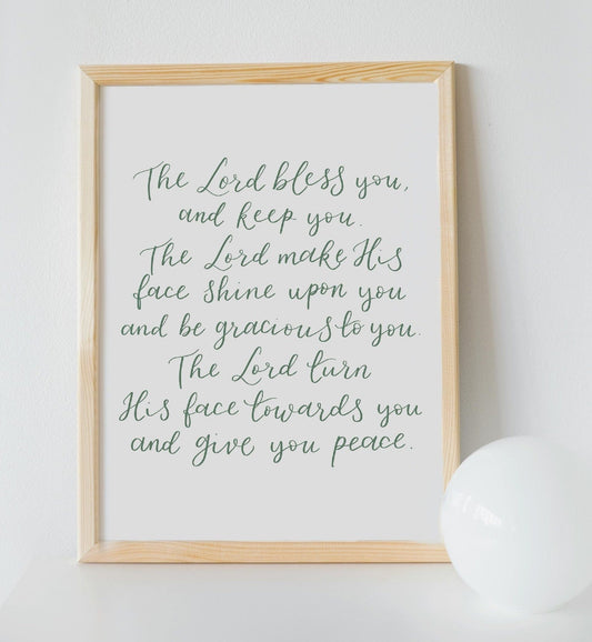 Numbers 6 Christian Print - Aaronic Blessing And Hope Designs Print