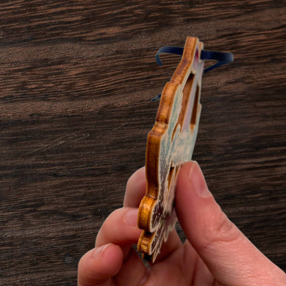 O Come Let Us Adore Him Christian Wooden Christmas Decoration And Hope Designs Baubles