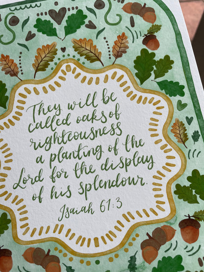 Oaks of Righteousness Christian Wall Print And Hope Designs Print