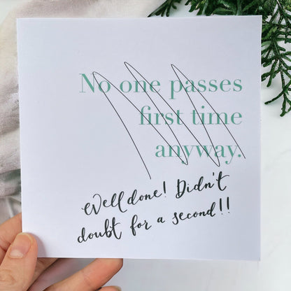 Oops exam/driving test pass card And Hope Designs Greeting & Note Cards