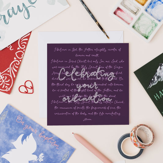 Ordination Card - Apostles Creed And Hope Designs Greeting & Note Cards