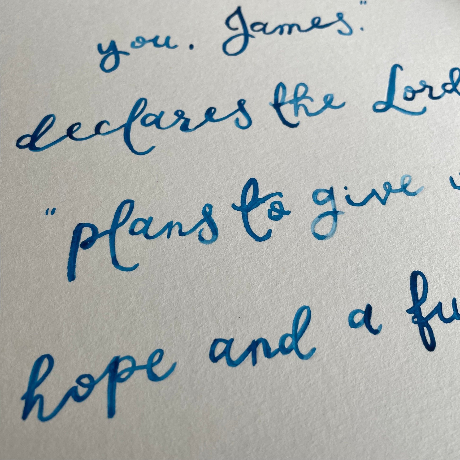 Personalised Jeremiah 29:11 brush lettering And Hope Designs Commission