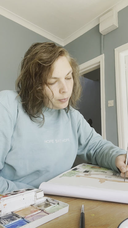 Custom Watercolour church or wedding venue painting