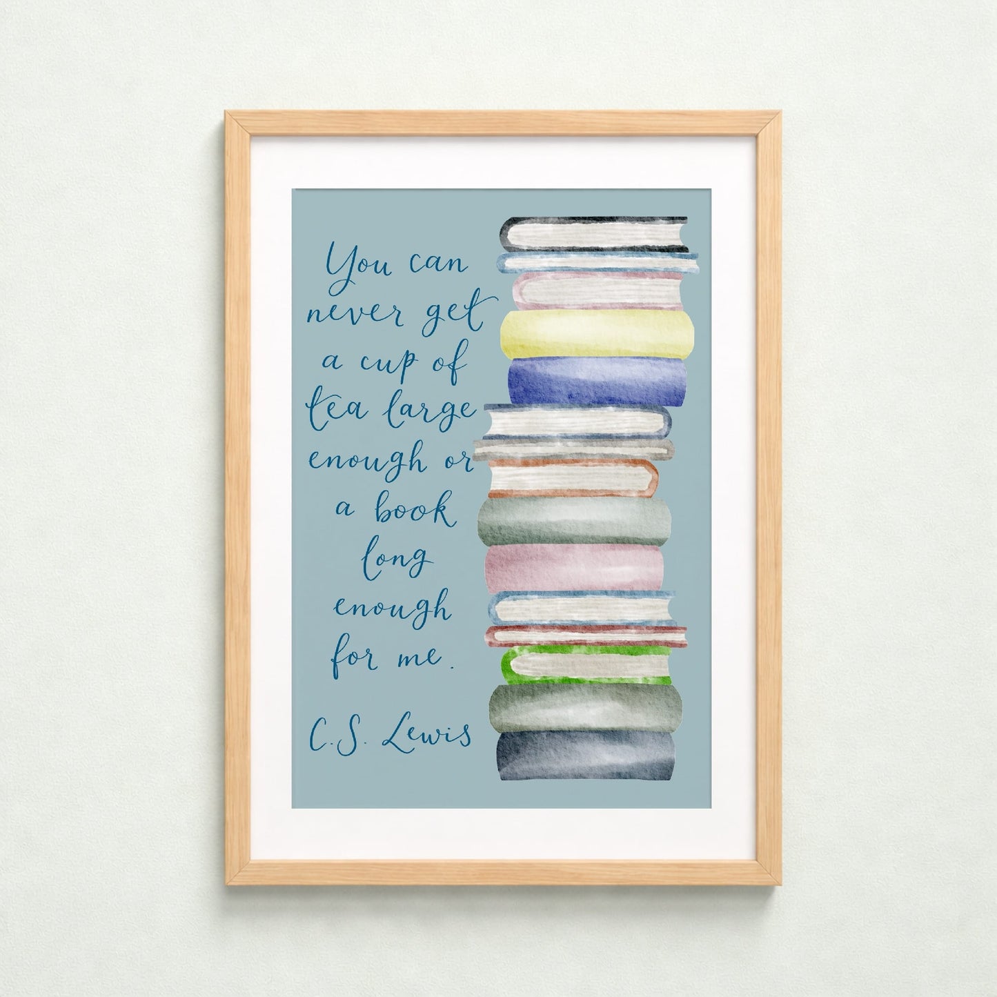 Print - CS Lewis Reading Quote And Hope Designs Print