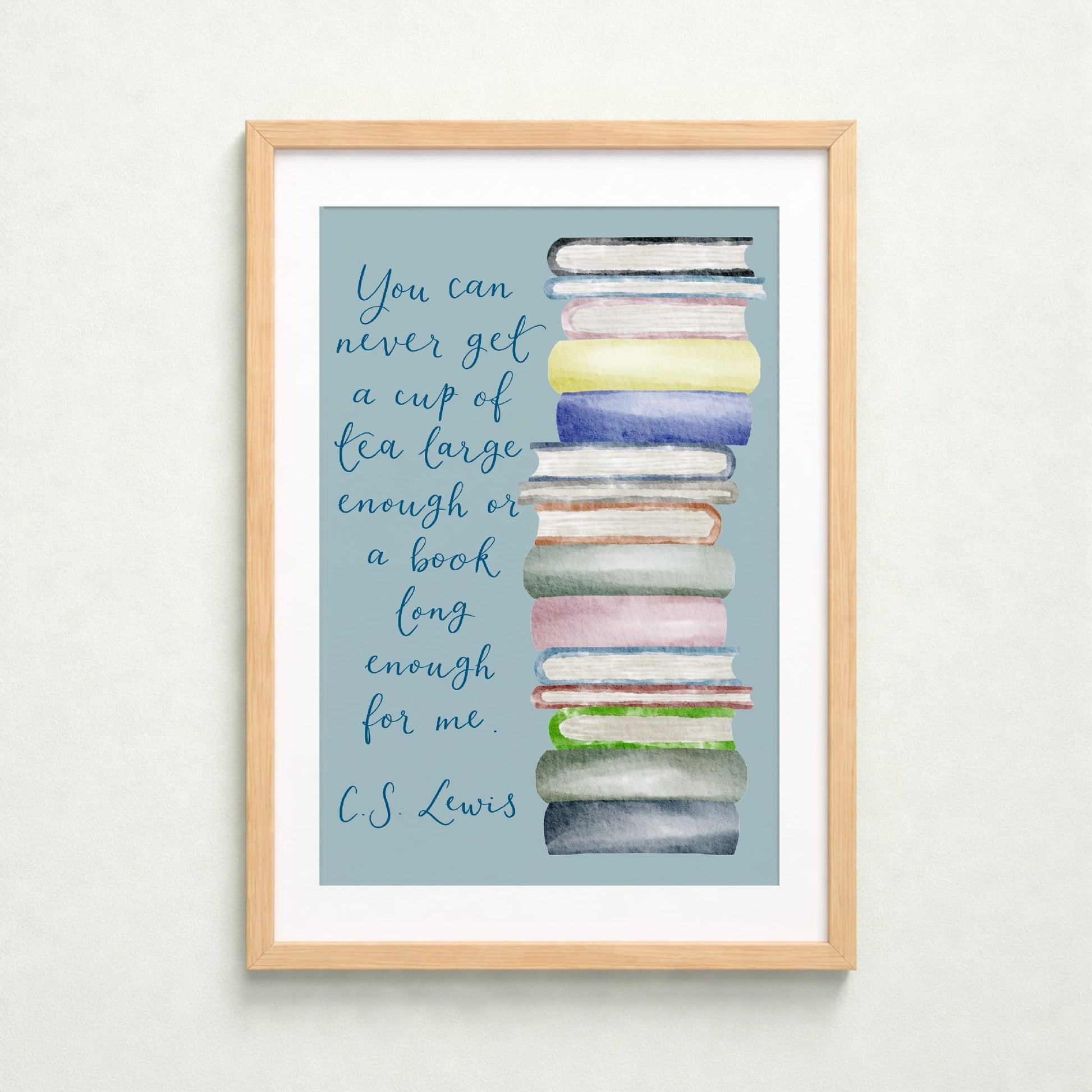 Print - CS Lewis Reading Quote And Hope Designs Print