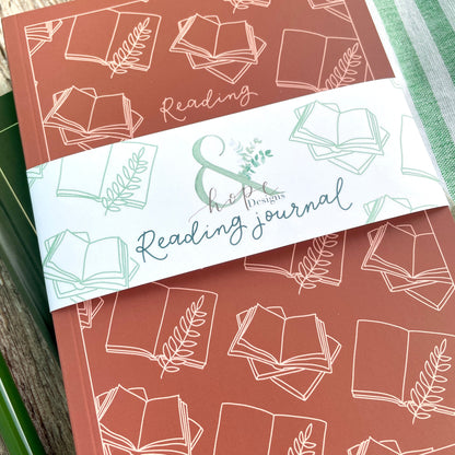 Reading journal, blush pink cover And Hope Designs Notebook