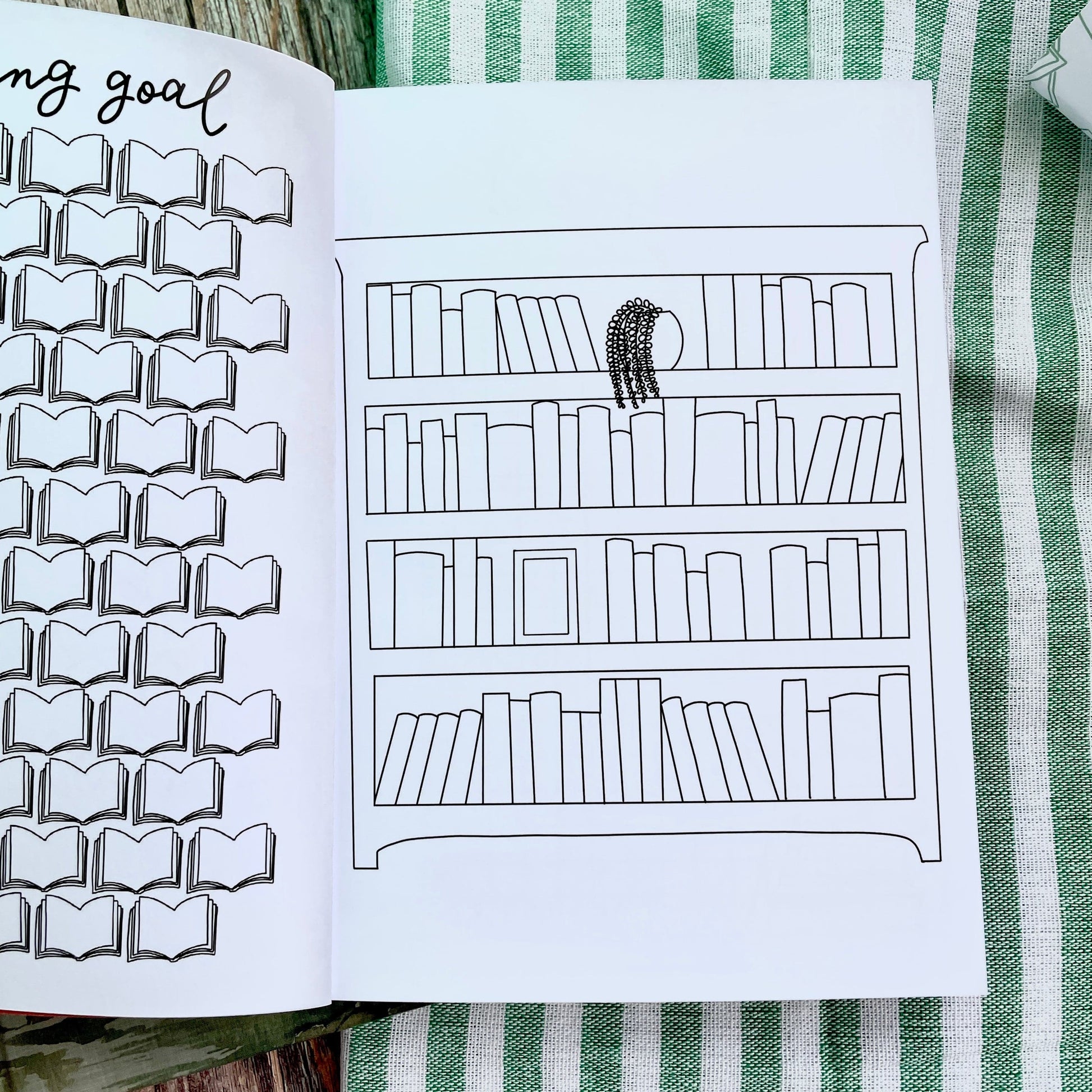 Reading journal, blush pink cover And Hope Designs Notebook