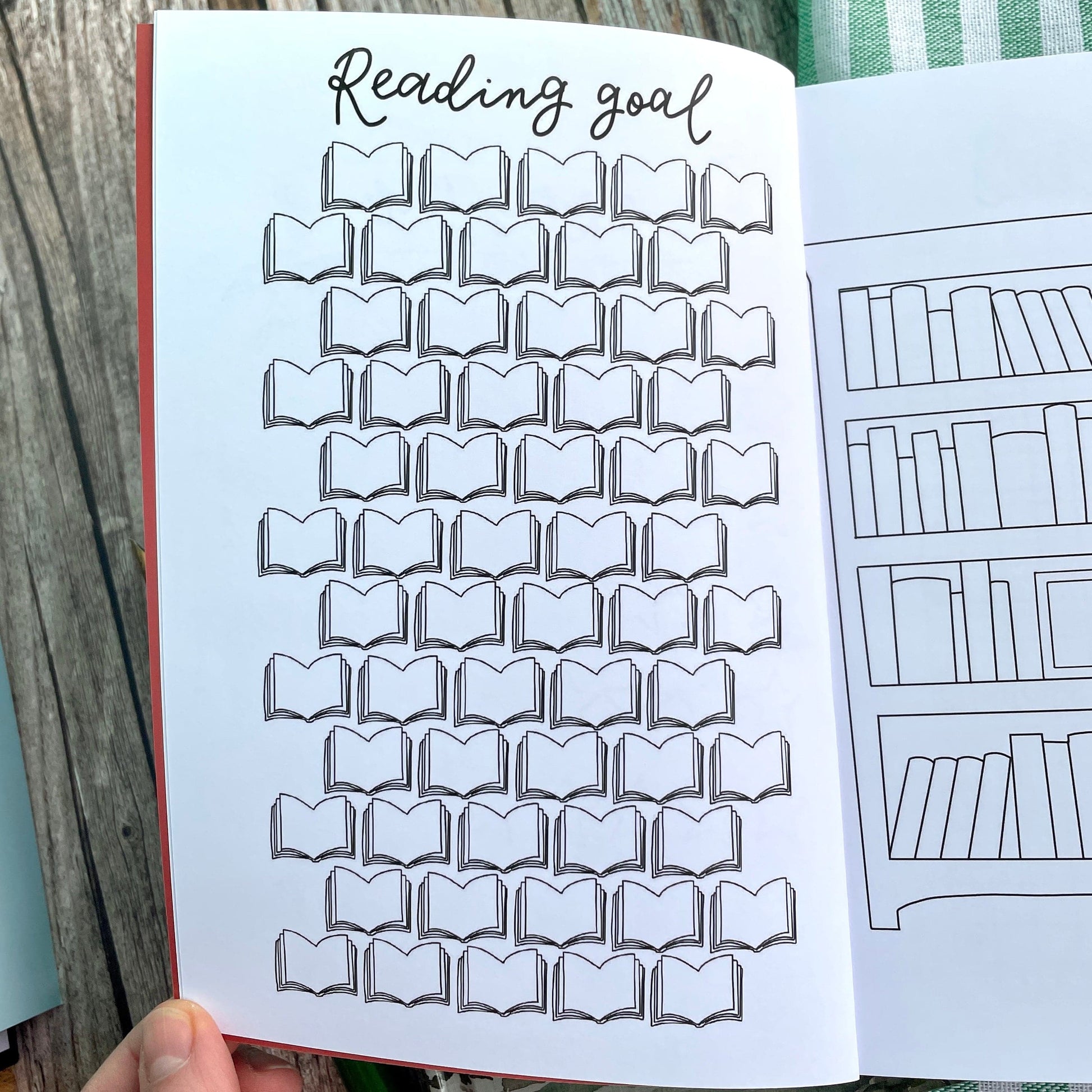 Reading journal, blush pink cover And Hope Designs Notebook