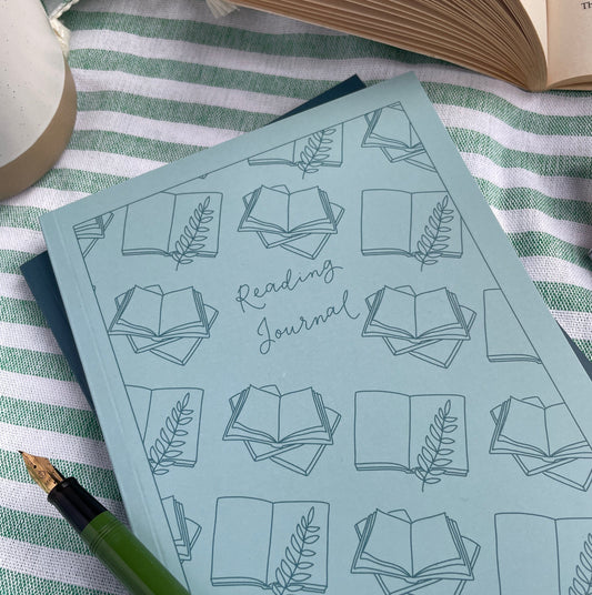 Reading journal, Sky blue cover And Hope Designs Notebook