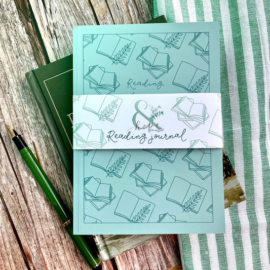 Reading journal, Sky blue cover And Hope Designs Notebook