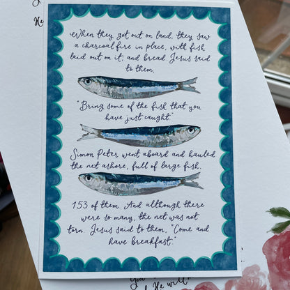 Sardines Christian Wall Print And Hope Designs Print