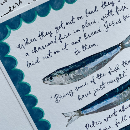 Sardines Christian Wall Print And Hope Designs Print