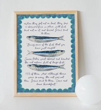 Sardines Christian Wall Print And Hope Designs Print